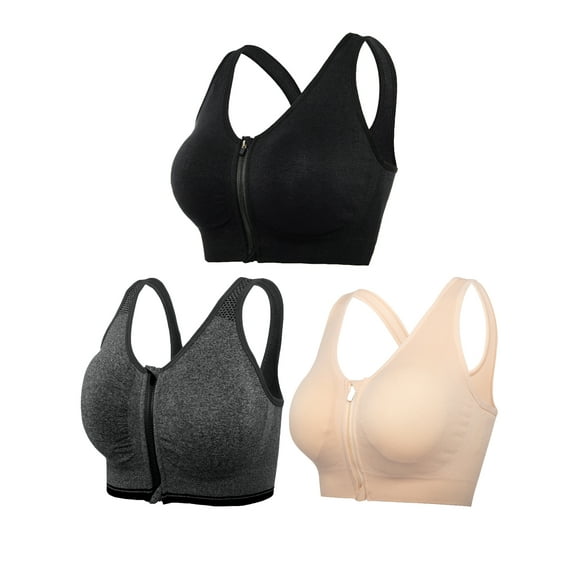 FANNYC 1-3 Pack Sports Bra for Women Criss-Cross Back Strappy Longline Sports Bras Medium Support Yoga Workout Bra with Removable Cups
