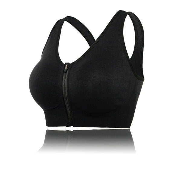 FANNYC 1-3 Pack Women's Zipfront Seamless Padded Racerback Sports Bra Running Gym Yoga Fitness High Impack Tops Tank