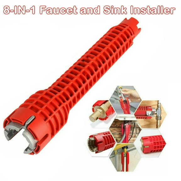 FANNYC 8-In-1 Faucet And Sink Installer, Multifunctional Wrench Tool For Toilet Bowl/Sink/Bathroom/Kitchen Plumbing And More ,Ulti-Purpose Plumbing Tool Repair Installation Hand Tools