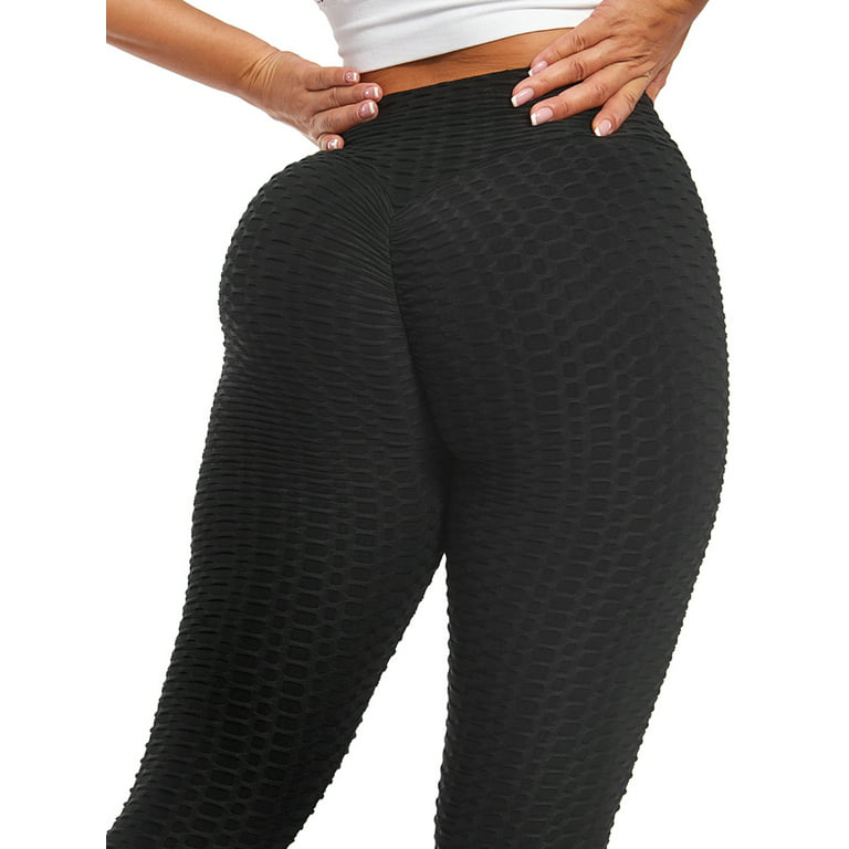 FANNYC Black Yoga Pants For Women High Waist Stretchy Leggings