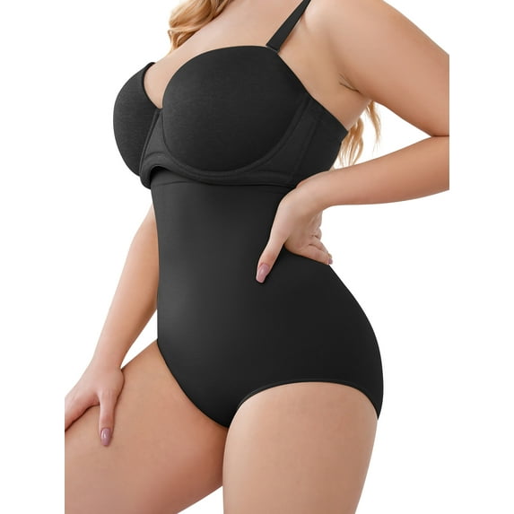 FANNYC High Waist Shapewear Panties Thong For Women Control Tummy Butt Lifter Panties Body Shaper Slim Waist Girdle Cinchers Shaping Underwear Briefs Black/Apricot