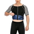 thumbnail image 1 of FANNYC Men’s Sauna Sweat Suit Hot Sweat Vest -Zipper Short Sleeve Weight Loss Slimming Shapewear Workout Sauna Tank Top Vest Athletic Sports Shirts, 1 of 8