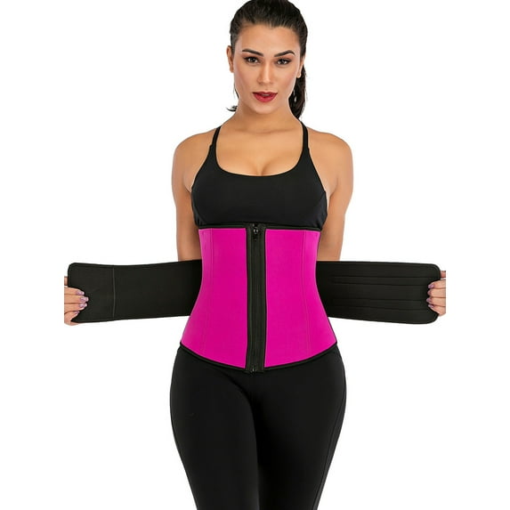 FANNYC Neoprene Sweat Waist Trainer Corset For Women Trimmer Belts Cincher Body Shape Slimming Sports Tummy Control Sweat Girdle Shapewear,XS-3XL