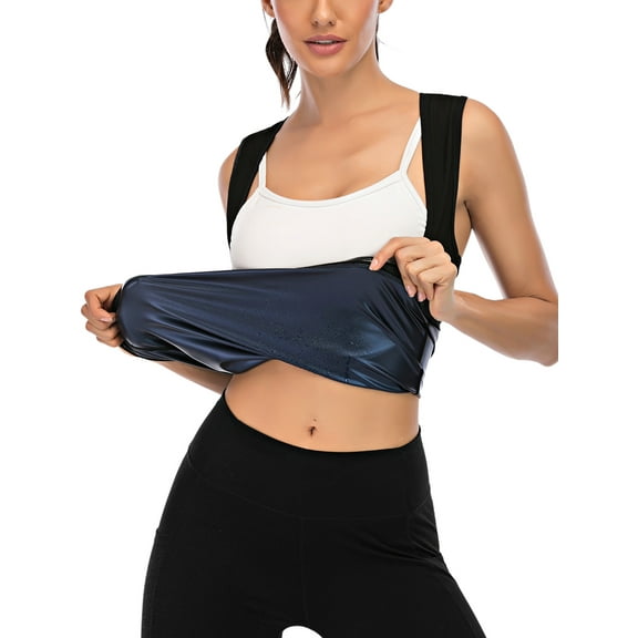 FANNYC Sauna Suit For Women Sweat Vest Workout Tank Top Slimming Polymer Sports Undershirt Sauna Vest Waist Corset Tummy Tuck Shapewear