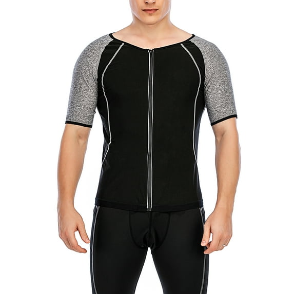 FANNYC Sauna Vest For Men Heat Trapping Sweat Compression Vest Waist Trainer Trimmer Weight Losssauna Suit Tank Top Running Sports Shirts Shaper