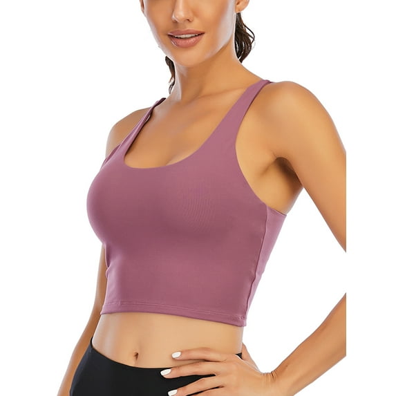 FANNYC Seamless Sports Bra Wirefree Yoga Bra with Removable Pads Yoga Gym Activity Everyday Wear for Women Running Athletic Gym Workout Fitness Tank Tops