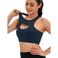thumbnail image 1 of FANNYC Sexy Racerback Sports Bra For Women Seamless High Impact Support Yoga Sports Bra Padded Mesh Stretch Running Active Gym Workout Fitness Tank Tops With Removable Cups,XS-XL, 1 of 8