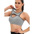 thumbnail image 1 of FANNYC Sexy Racerback Sports Bra For Women Seamless High Impact Support Yoga Sports Bra Padded Mesh Stretch Running Active Gym Workout Fitness Tank Tops With Removable Cups,XS-XL, 1 of 8