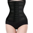 thumbnail image 1 of FANNYC Waist Trainer Cincher Shaper For Women Tummy Control Underbust Trimmers Sports Workout Hourglass Body Shaper With 3 Rows Of Hooks, Black, Off-White, 1 of 7