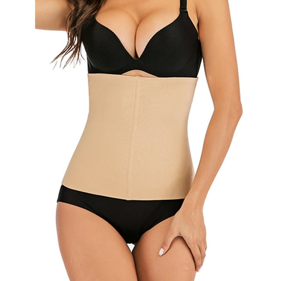 FANNYC Waist Trainer For Women Underbust Seamless Shapewear Firm Control Sport Girdle Corsets Cincher Hourglass Body Shaper Girdle Trimmer Up To Size 3XL ,Black/Beige