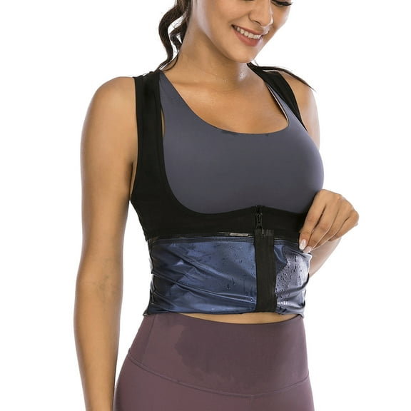 FANNYC Women Hot Sauna Sweat Vest Slimming Shirt Body Shaper Waist Trainer Corsets Sauna Suit Weight Loss Workout Shirt Tank Top