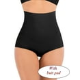 thumbnail image 1 of FANNYC Women Padded Butt Lifter Panties Slimming Boyshorts Control Panty Seamless Shapewear Booty Hip Enhancer Panties Underwear Up Size To XL,Black/Apricot, 1 of 7