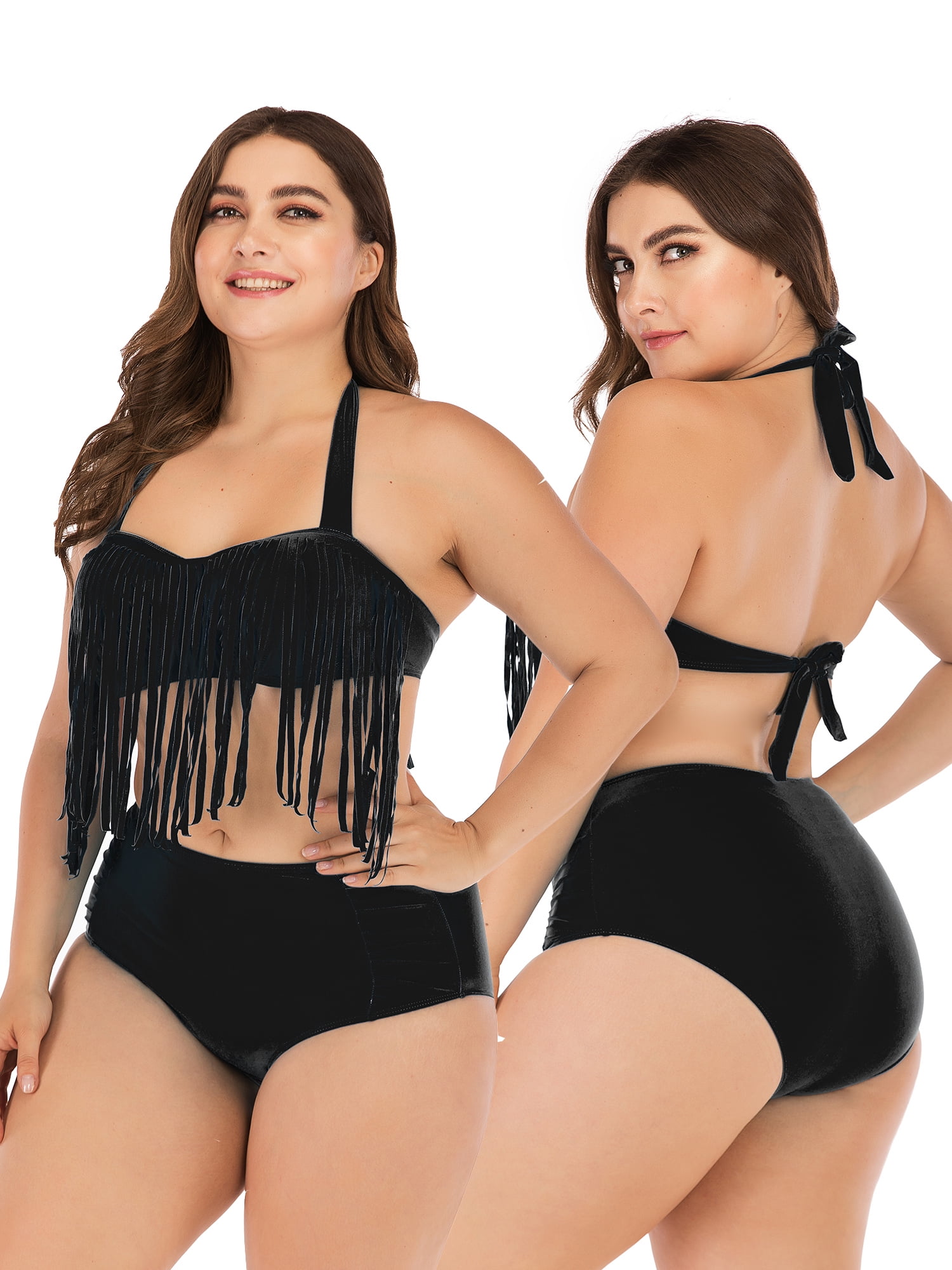 Plus size tassel bikini hot sale