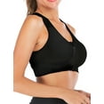 thumbnail image 1 of FANNYC Women's Front Zipper Closure Sports Bra Padded Racerback High Impact Support Yoga Running Gym Workout Fitness Bras Top Seamless Post-Surgery Bra Size S-2XL, 1 of 7