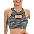 thumbnail image 1 of FANNYC Women's High Impact Support Sports Bra Seamless Wireless Racerback Sports Bra Breathable Mesh Yoga Tank Top Vest Gym Running Workout Activewear Bras With Removable Pad,6 Colors, 1 of 8