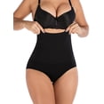 thumbnail image 1 of FANNYC Women's High-Waist Seamless Body Shaper Briefs Firm Control Tummy Thong Shapewear Panties Cincher Girdle Underwear Black Up To Size 3XL, 1 of 7