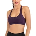 thumbnail image 1 of FANNYC Women's Longline Strappy Sports Bra Sexy Criss-Cross Back Yoga Bras Top Medium Support Camisole Crop Bras Running Active Gym Workout Fitness Sports Bras With Removable Pad, 1 of 8