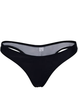 Eyicmarn Women's Thong Bikini Bottom High Cut V Cheeky Brazilian Swimsuit  Bottom