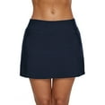 thumbnail image 1 of FANNYC Women's Swim Skirt High Waist Bathing Suit Bottoms Bikini Swimsuit Swimwear Bottoms,Tummy Control Beach Dress Skort Shorts Bikini Solid Swimdress Bottoms Black/Blue, 1 of 7