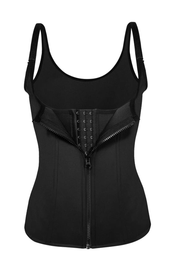 Women's Underbust Corset Waist Trainer Cincher Steel Boned Body Shaper Vest Tummy Control Slimming Sweat Sauna Suit Sport Workout Tank Top Shapewear