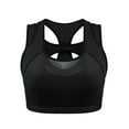 thumbnail image 1 of FANNYC Women's Wireless Sports Bra Mesh High Impact Racerback Sports Bras Seamless Yoga Bra Full Coverage Workout Bra For Gym Running Workout,Black/Gray/Wine Red, 1 of 7