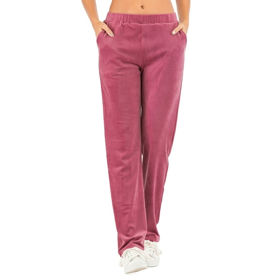FANNYC Womens Solid color Velour Pants Tracksuits Yoga Activewear Casual Running Sport Sweatpants