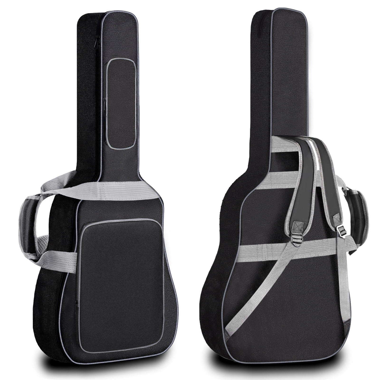 FANOTEK 39" Electric Guitar Bag, Thickened 12mm Sponge Padding Gig Bag, Waterproof Backpack Dustproof Soft Case with Large Pocket Neck Strap Black