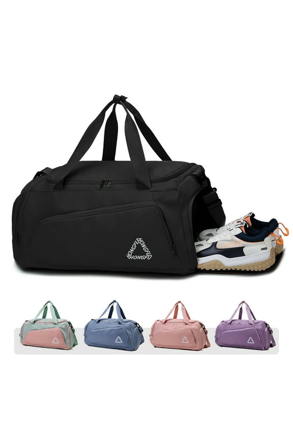 45L Travel Gym Bag for Men & Women Handbag Tote Shoulder Bag Handbag Tote Shoulder Bag For Yoga Training For Yoga Training,Black