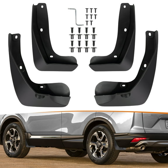 FANOTEK 4PCS Front & Rear Mud Flaps & Splash Guards Customed For 2017-2022 Honda CRV CR-V Upgrade Fender Mudguards Exterior Accessories