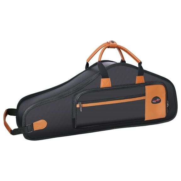 FANOTEK Alto Saxophone Case Warterproof Carry Bag 15mm Padding Shockproof Protective Saxophone Storage Bag with Shoulder Strap and Handle 1680D Oxford Black
