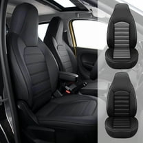 FANOTEK Car Seat Covers For Kia Optima Niro Forte 2000-2023 Full Set Seat Covers 5 Seat PU Leather Cushion Protector Airbag Compatible,Black