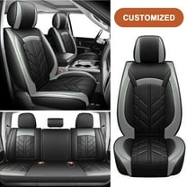 FANOTEK Car Seat Covers For Kia Sportage 2017-2022 5 Seat PU Leather Cushion Seat Protector,Black&Gray
