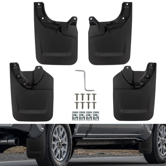FANOTEK Front & Rear Splash Guards Mud Flaps For 2022-2023 Toyota Tacoma w/OE Fender Flare (Set of 4)