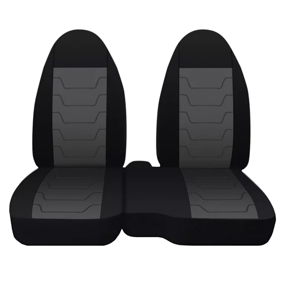 FANOTEK Front Seat Covers for Ford Ranger 1998 1999 2000 2001 2002 2003 60/40 Highback, Breathable Cotton Replacement Seat Cover Solid Charcoal