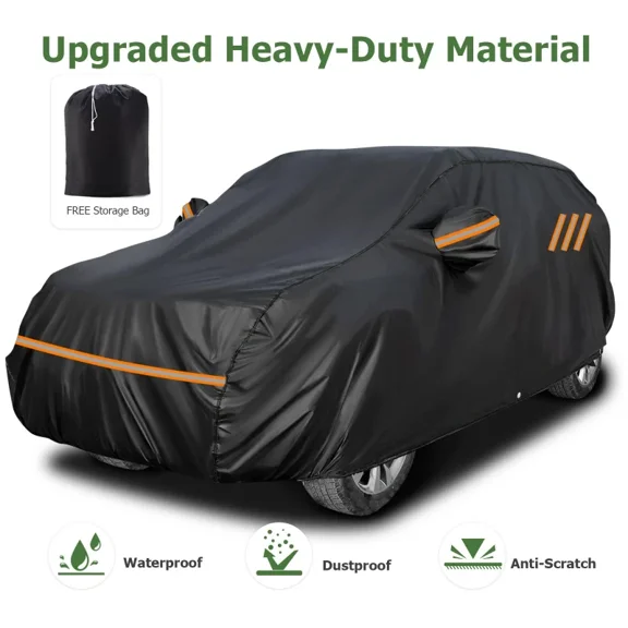 FANOTEK SUV Car Cover for Chevrolet Trax 2013-2026, Waterproof All Weather 190T Full Exterior Cover, Windproof Outdoor Protection, Rain UV Snow Dust Proof Black