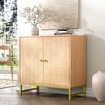 thumbnail image 1 of FANRAL 31.5" Wide Sideboard Buffet with Doors,Adjustable Shelf,Modern Minimalist Storage Console for Living Room Kitchen Dining Room,Natural Oak Storage Cabinet, 1 of 7