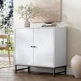 thumbnail image 1 of FANRAL 31.5" Wide Sideboard Buffet with Doors,Adjustable Shelf,Modern Minimalist Storage Console for Living Room Kitchen Dining Room,White Storage Cabinet, 1 of 7