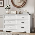 thumbnail image 1 of FANRAL 6 Drawer Dresser for Bedroom,Modern Wooden Chest of Drawers,Storage Organizer Dresser for closet,White Dresser, 1 of 8