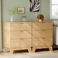 thumbnail image 1 of FANRAL Set of 2 Fluted Nightstands with Charging Station,Modern Bedside Tables with Drawers,Wood End Tables for Bedroom Living Room,Walnut Night Stand, 1 of 7