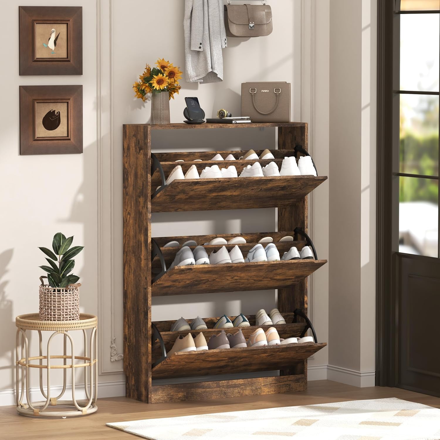 make up aufbewahrung holz Make-up-Organizer-Aufbewahrung Make-up-Kosmetik-Aufbewahrungsbox aus massivem Holz, robuster Retro-Hautpflege-Organizer, Schmuck, Make-up, Pinsel, Lippenstifte, Nagellackbehälter, Aufbewahrungsbox for Kosmetik Größe:25x38 cm Landesjagdverband: Aufbewahrung und Transport Store Dortmund