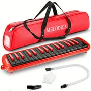FANRUINA 32 Keys Melodica Instrument, Soprano Melodica Air Piano Keyboard Pianica With Soft Long Tube, Short Mouthpiece And Carrying Bag