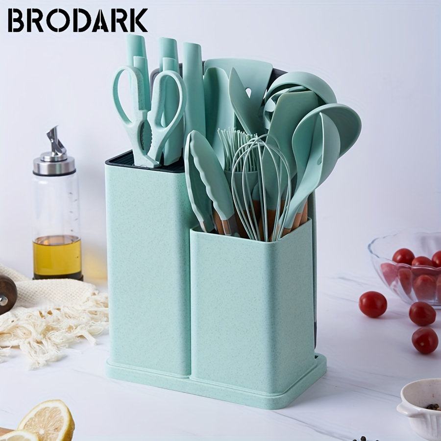 FANRUINA Bucket Silicone Kitchenware Set Of 19 Pieces, Food Grade ...