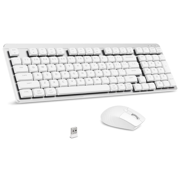 FANRUINA FA98 2.4G Wireless Mechanical Keyboard & Mouse Set, 98-Key Compact Slim