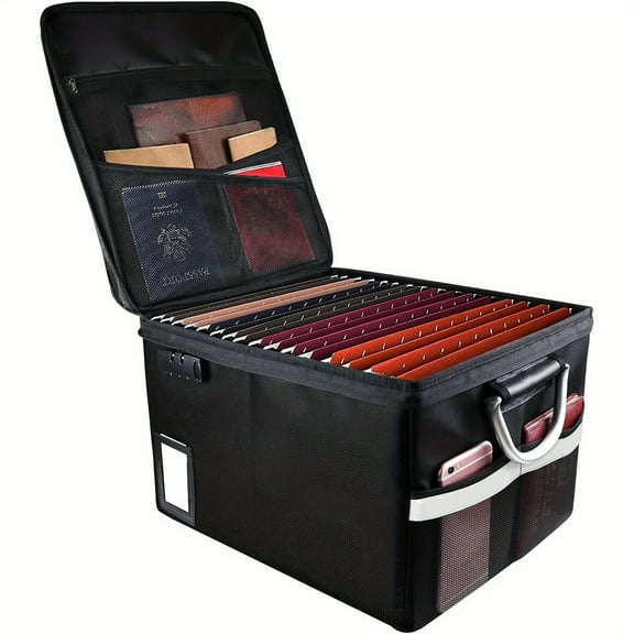 FANRUINA Fireproof File Cabinet Lockable Design Collapsible Document Organizer Letter Legal Size