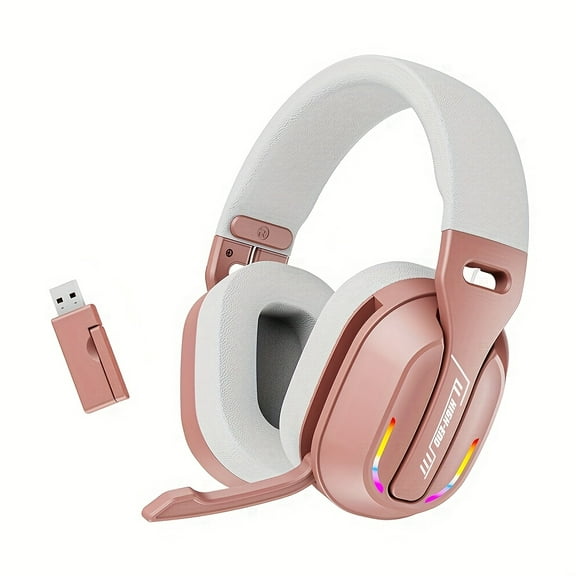 FANRUINA GT100 2.4GHz Wireless Gaming Headset for PS5, PS4, PC, Switch, Detachable Mic, Ultra-Low Latency, 25H Playtime, Wired Mode for Xbox Series