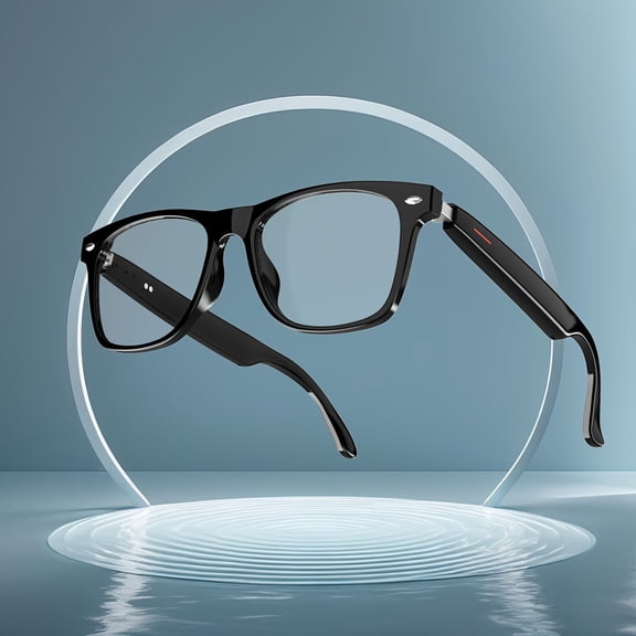 FANRUINA Smart Audio Glasses | Polarized Sunglass Lenses & Semi-Rimless Design | Low Latency Audio & Built-in Mic | Touch & AI Voice Control | 5H Battery | Rectangle Frame | Perfect Gift