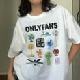 thumbnail image 1 of ONLY FANS T-Shirt, Y2K Tee Funny TShirt, Ironic Meme Shirts That Go Hard, Weirdcore GenZ Tee, Y2K 90s Graphic T-Shirt, Oversized Short Sleeve Classic Heavy Cotton T Shirt Printed Graphic Tee Women's, 1 of 6