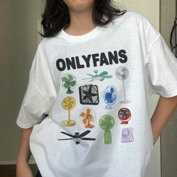 ONLY FANS T-Shirt, Y2K Tee Funny TShirt, Ironic Meme Shirts That Go Hard, Weirdcore GenZ Tee, Y2K 90s Graphic T-Shirt, Oversized Short Sleeve Classic Heavy Cotton T Shirt Printed Graphic Tee Women's