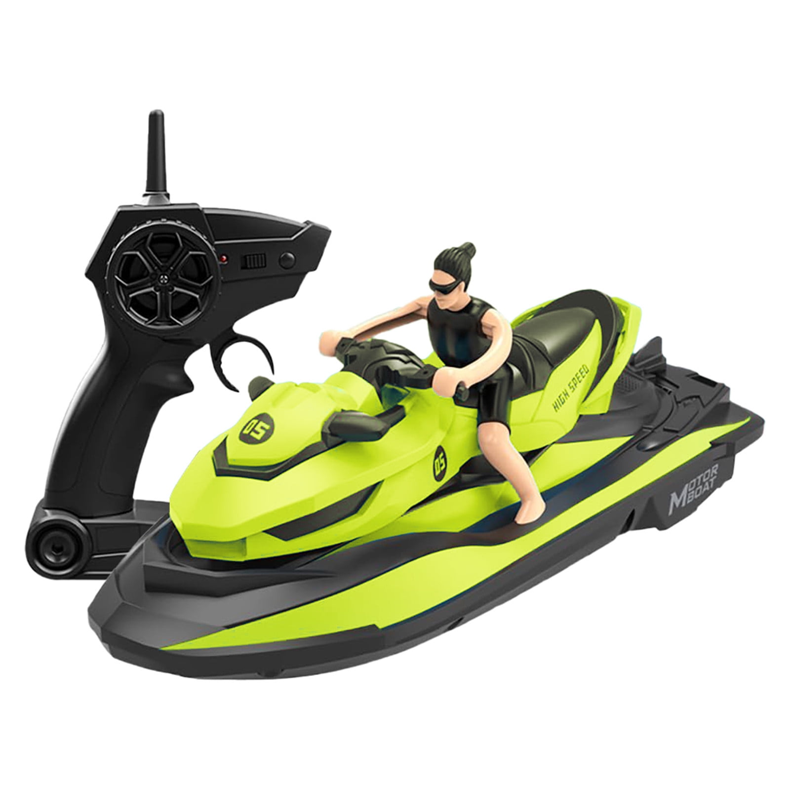 FANSHAYTTT Remote Control Je T Ski With Driver High Speed 2.4G Hz RC Motorboat Water Toy Du Al Propellers Motorboat Model Toy Sh I P Toy With Control Range Remote Controlled Motorboat Fast Cars for