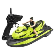 FANSHAYTTT Remote Control Je T Ski With Driver High Speed 2.4G Hz RC Motorboat Water Toy Du Al Propellers Motorboat Model Toy Sh I P Toy With Control Range Remote Controlled Motorboat Fast Cars for